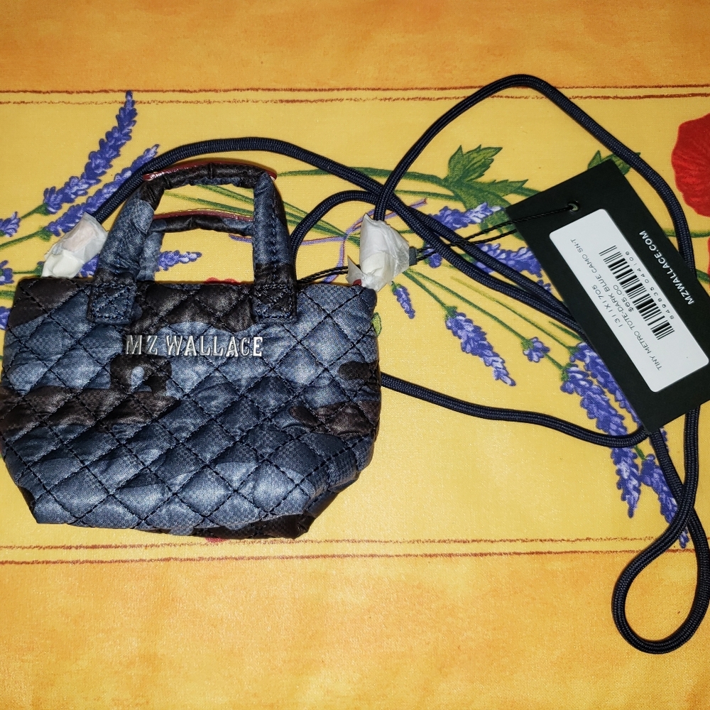 MZ Wallace Tiny Metro tote in blue camo